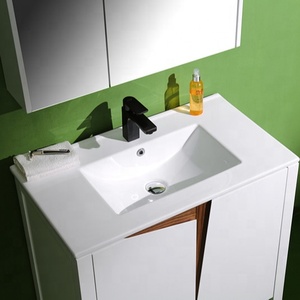 810mm ceramic sanitary ware thin edge bathroom basin hand wash sink cabinet wash basin