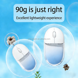 Ratón Inalámbrico USB Ergonómico y Ligero con Sensor Óptico Retroiluminado RGB Transparente para Computadoras y Portátiles - Product Image 2