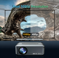 Projecteur domestique X1 pour l'audio, 300 lumens ANSI, courte distance de projection, image claire, lumière du jour, portable pour le divertissement en intérieur