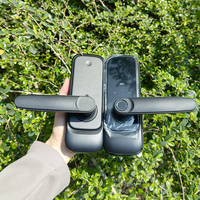 Serrure de porte intelligente YiTechE WiFi Tuya sans clé, avec mot de passe numérique, carte biométrique, empreinte digitale et poignée