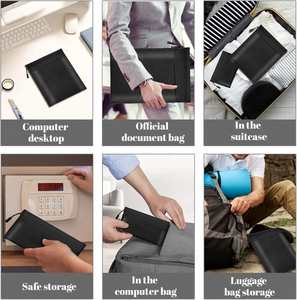 3-Pack Black Fireproof Waterproof <b>Document</b> <b>Bag</b> 2000℉ Money ID Social Security Card Protector Zipper Pouch Fire Proof - Product Image 5