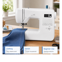 Machine à coudre électrique domestique : Kit de démonstration pour boutique en ligne avec sélecteur de points multiples, pédale et pack d'accessoires pour les acheteurs