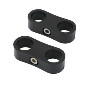 Aomei nhôm dầu nhiên liệu dòng gắn kẹp chia an6 an8 AN10 anodized đen bện đôi ống tách kẹp inch - Product Image 4