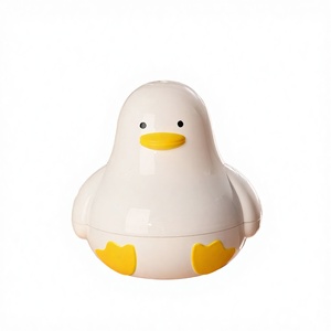 Porte-œufs mignon en forme de canard en PP + aluminium écologique, outil manuel pour retourner les œufs, bec et pieds blancs et jaunes, compatible micro-ondes et lave-vaisselle, ustensiles pour œufs - Product Image 4