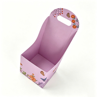 Boîte cadeau pour fleurs, sac d'emballage pour bouquet, boîte à fleurs en papier kraft imperméable, panier floral portable, logo personnalisé, vente en gros