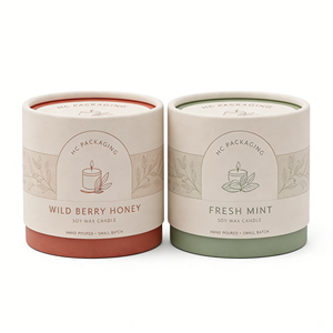 Eco Friendly <b>Round</b> Candle Tube Packaging Custom Cardboard Cylinder <b>Box</b> for Soy Wax Scented Candle Custom Logo Factory - Product Image 1