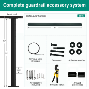 Offre Spéciale : Système de Garde-Corps en Câble d'Acier Inoxydable à Montage Latéral, Personnalisé en Usine, <span class=keywords><strong>pour</strong></span> Terrasses Extérieures, Balcons, Porches et Escaliers, Résistant à <span class=keywords><strong>la</strong></span> Rouille - Product Image 2