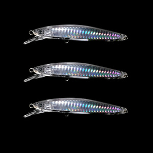 S-6049 trên bên phải 110mm 11.4g OEM bán buôn nổi Minnow mồi cho cá nước mặn nội bộ Laser trong suốt cứng mồi nhựa - Product Image 6