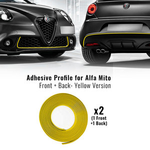 Alfa Mito giallo profilo adesivo della diga del paraurti completo con attrezzatura per la riparazione della carrozzeria a nastro biadesivo da 3M - Product Image 1