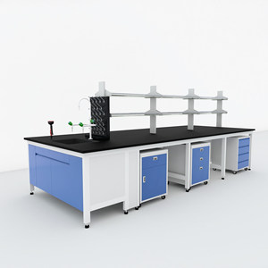 <strong>Removable</strong> Custom Lab Table Lab <strong>Work</strong> <strong>Bench</strong> with Wheel Reagent Shelves Water Tap Faucet Sink LB-HF-10 - Product Image 4