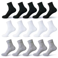 Chaussettes jetables d'affaires décontractées Chaussettes d'équipage confortables en gros Chaussettes de couleur unie simples et douces pour hommes