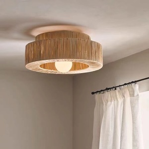 Ancient Vine Pavilion Straw Woven Pendant Lamp A563 Hotel Room <b>Decorative</b> <b>Lighting</b> Fixture - Product Image 3