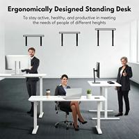 Escritorio Ergonómico Eléctrico de Altura Ajustable con Cajones, Mesa de Computadora Motorizada para Trabajar de Pie o Sentado, Ideal para Oficina Profesional