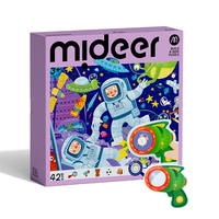 MIDEER Build & Seek Puzzle Kids Educational Jigsaw with Magnifier Hidden Objects Learning Toy Puzzle