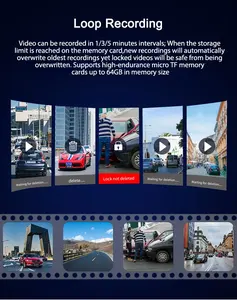 <span class=keywords><strong>2</strong></span> kamera dasbor 3 inci 1080P Dvr, kamera sudut lebar, perekam mengemudi mobil, perekam Video depan belakang - Product Image 2