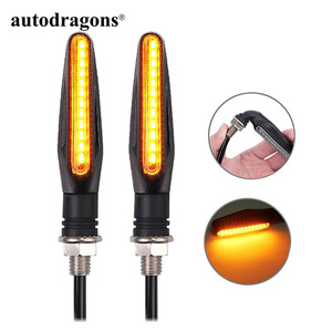 Clignotant de moto à 12 LED, effet de défilement, flexible, indicateur de direction LED ambre pour moto - Product Image 6