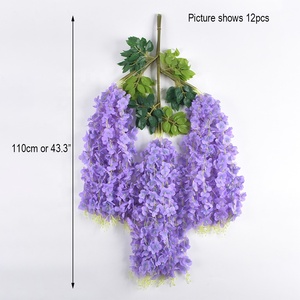 Fiori Artificiali di <span class=keywords><strong>Glicine</strong></span> Pendenti <span class=keywords><strong>per</strong></span> Decorazione, Vendita all'Ingrosso 2026 - Product Image 2