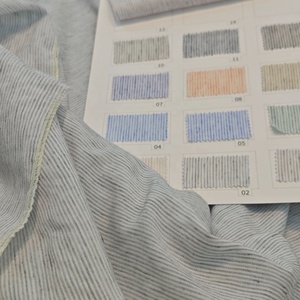 Telas de Mezcla de Poliéster y Cáñamo con Rayas Finas, Suaves al Tacto, Cómodas, Antiarrugas, de 128 g/m², para Ropa de Verano, Novedad de 2026 - Product Image 2