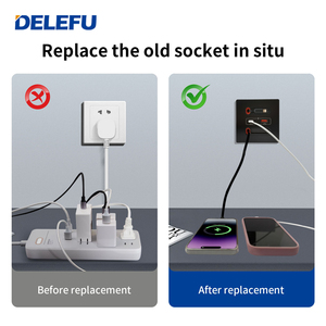 Phổ Ổ cắm thông minh với dòng sạc 20W nhanh phí USB C cổng PC điện tường Bảng điều khiển, điện thoại di động sạc Loại C Outlet - Product Image 6