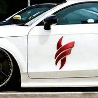 Emblemas de Logotipo de Coche con Textura Metálica Cepillada 3D Personalizados para Decoración Exterior de Coche, Insignias de Coche, Emblemas Automotrices