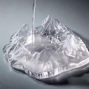 Cendriers en verre givré style iceberg, accessoires pour fumeurs, résistants aux chocs - Product Image 3