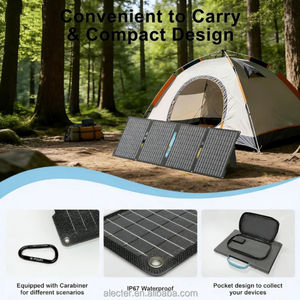 Panel Solar Portátil Plegable de Silicio Monocristalino de 60W, Cargador USB de 5V, 20% de Eficiencia, Mini Cargador para Exteriores - Product Image 4