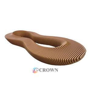 Design Solid Wood Public Covers Solid Wood Public Arc Bench Solid Wood Leg <strong>Gus</strong> Bench Cover PrefFlat OEM - Product Image 3