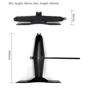 Cric ciseaux robuste pour voiture avec engrenages dentés, manivelle chromée, capacité 2 tonnes, adapté aux véhicules de petite et moyenne taille - Product Image 3