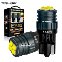 Ampoules LED TECH-KING à haute luminosité 2525 pour feux de signalisation automobile 12-60V T10, ampoules de positionnement, éclairage automobile