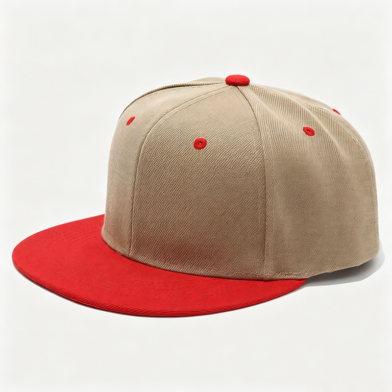 Khaki with red brim
