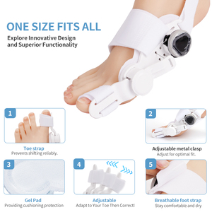 Soins des pieds attelle d'oignon gros <span class=keywords><strong>orteil</strong></span> lisseur <span class=keywords><strong>séparateur</strong></span> d'orteils correcteur de traitement des orteils qui se chevauchent - Product Image 5