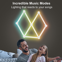Tuya Smart Life Smart Rgbic Éclairage Décoration Créative Bricolage Épissage Atmosphère Veilleuse Wifi Applique Murale