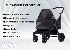 Vente en gros d'usine JXB <span class=keywords><strong>Poussette</strong></span> d'extérieur pliante pour animaux de compagnie <span class=keywords><strong>avec</strong></span> paysage haut et <span class=keywords><strong>marche</strong></span> facile <span class=keywords><strong>Poussette</strong></span> bébé en maille respirante - Product Image 2