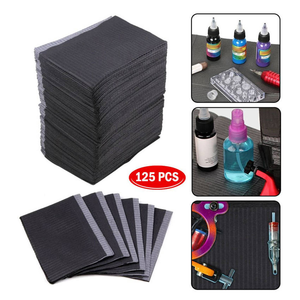 ผ้ากันเปื้อนทางทันตกรรมแบบใช้แล้วทิ้ง สีดำ 3 ชั้น หนาพิเศษ ขนาด 13"x18" กันน้ำ สำหรับร้านสักและใช้ในทางการแพทย์ - Product Image 3