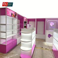 OUYEE Meubles de présentation pour perruques et produits de beauté, Gondole de vente au détail pour salons de coiffure, Présentoir mural pour cheveux, Garantie 3 ans