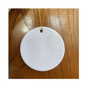 تخفيضات رائعة على صحن مزدوج الجوانب دائري سيراميك زخارف فارغة لعيد الميلاد <span class=keywords><strong>3</strong></span> بوصة دائرة زخارف تسامي بورسلين - Product Image 5