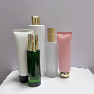 Luxury Eco-friendly Skin Care Serum Pink Amber Cosmetic Glass Bottle & Jar Packaging <b>Set</b> with 30ml/50ml/100ml Capacities - Product Image 5