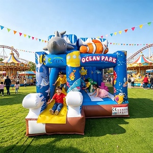 Château Gonflable Thème Seaworld avec Toboggan pour Fêtes d'Enfants et <span class=keywords><strong>Location</strong></span> - Product Image 4