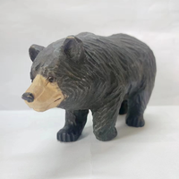 Décoration en bois de panda écologique gravée sur mesure, animaux en bois massif sculptés à la main avec couleur et logo personnalisés