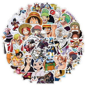 Nuovo Set di 50 Adesivi <span class=keywords><strong>Anime</strong></span> Giapponesi di Luffy One Piece Gear 5 - Product Image 1