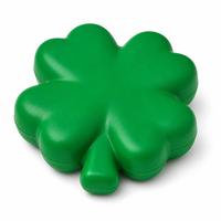 Jouet anti-stress trèfle à quatre feuilles en PU avec logo personnalisé, idéal pour la Saint-Patrick – Cadeau promotionnel