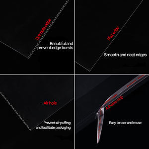 Bán buôn biểu tượng tùy chỉnh rõ ràng minh bạch quần áo quà tặng trang điểm nắp bao bì Cookie nhựa giấy bóng kính <span class=keywords><strong>OPP</strong></span> tự dính Túi - Product Image 4