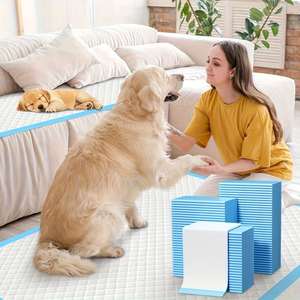 Tapis d'apprentissage jetables écologiques en coton pour chiots, imperméables, anti-fuites, personnalisables et tendance - Product Image 6