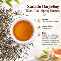 Feuilles de thé Darjeeling d'Inde importées, récolte printanière, feuilles entières, ingrédients de qualité supérieure pour thé au lait Boba, sachets/mélange/sachets de thé OEM