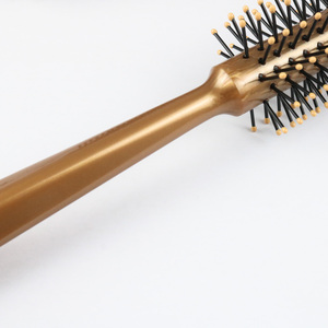 Mini <span class=keywords><strong>brosse</strong></span> démêlante à poils naturels avec manche en céramique pour cheveux raides et bouclés, peigne roulant pour cheveux fins, <span class=keywords><strong>barbe</strong></span> et séchage à la bougie pour hommes - Product Image 5