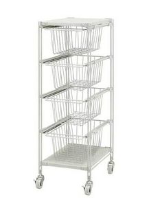 5-Layer Heavy Duty Stainless Steel <b>Pull</b>-Out Storage <b>Cart</b> Adjustable Wire Shelving for Efficient Kitchen Organization - Product Image 3