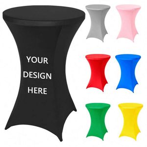 Budget Friendly GoldFlag HLY-TC001 Simple <b>Portable</b> <b>Table</b> Covers Events Rectangular 60x110cm Blue Custom Printed Digital Printing - Product Image 1