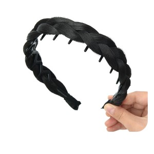 วิกผมทรงฟิชโบนแบบมีที่คาดผมพร้อมหวี ทรงสูง ชิ้นเดียว สำหรับผู้หญิง ช่วยปรับรูปหน้า - Product Image 5