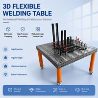 Table de soudage entièrement nitruée 3000x1500, établi de soudage en fonte à positionnement multi-angles