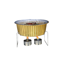 Boîtes à lunch jetables écologiques de qualité alimentaire en gros personnalisées, couleur or, en aluminium recyclé, couvercle en PET, contenants à emporter